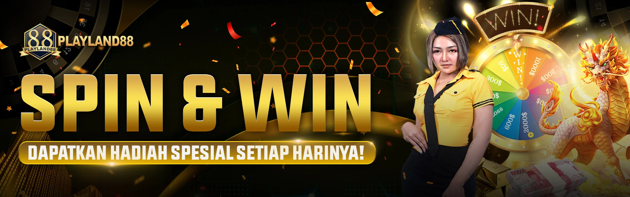 DAPATKAN HADIAH MENARIK DI LUCKY SPIN PLAYLAND88